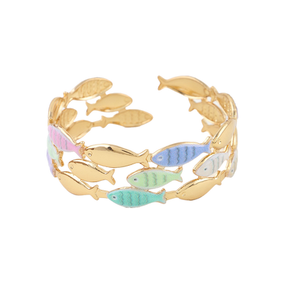 Summer Fish Cuff Bracelet