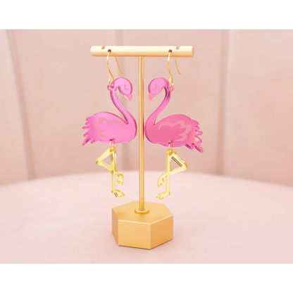 Flamingo Acrylic Dangle Earrings