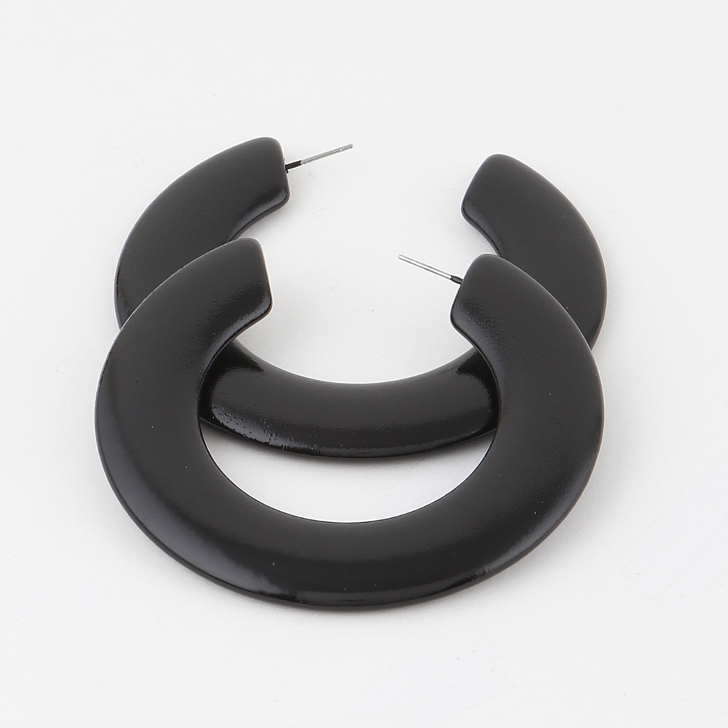 Flat Solid Hoop Earrings