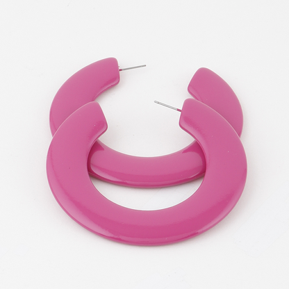 Flat Solid Hoop Earrings