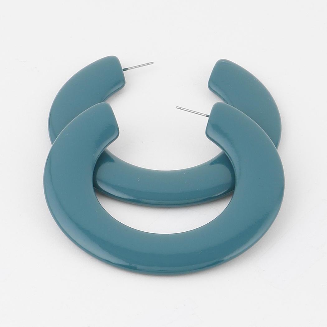 Flat Solid Hoop Earrings