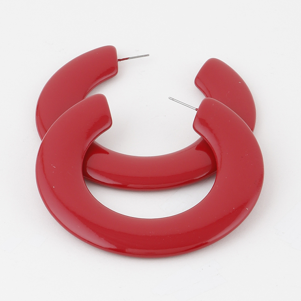 Flat Solid Hoop Earrings