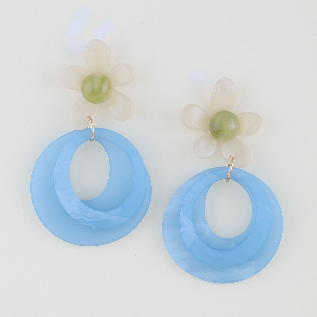 Bright Summer Flower Dangle Earrings