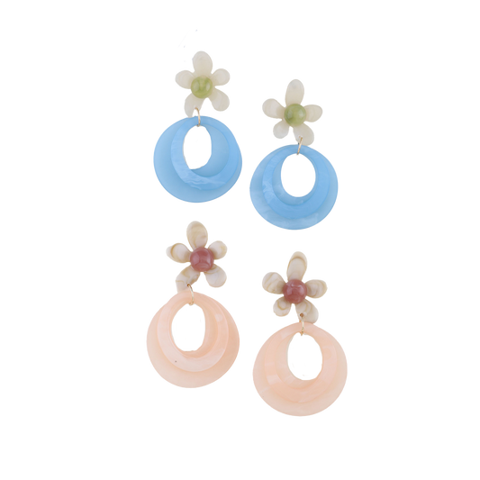 Bright Summer Flower Dangle Earrings