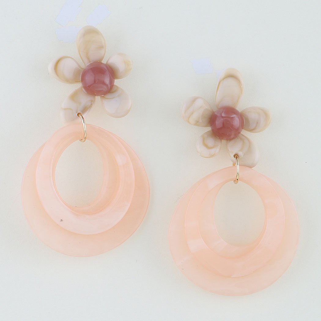 Bright Summer Flower Dangle Earrings