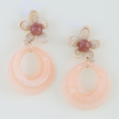 Bright Summer Flower Dangle Earrings