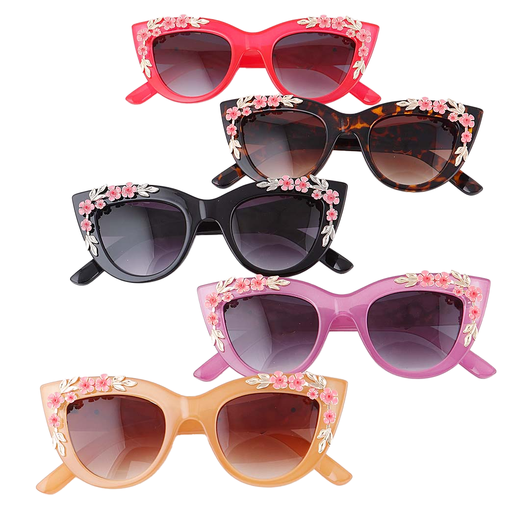 Spring Flower Cat Eye Sunglasses