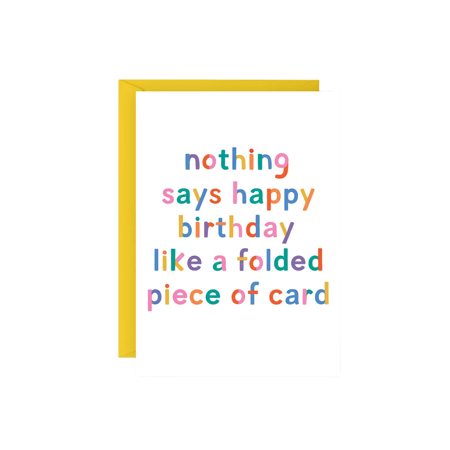 Folded Piece of Card Birthday Card