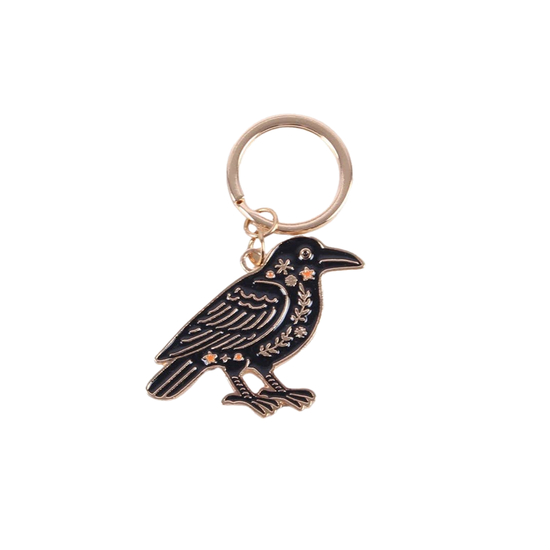Folk Raven Keyring