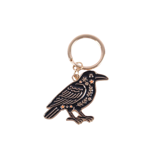 Folk Raven Keyring