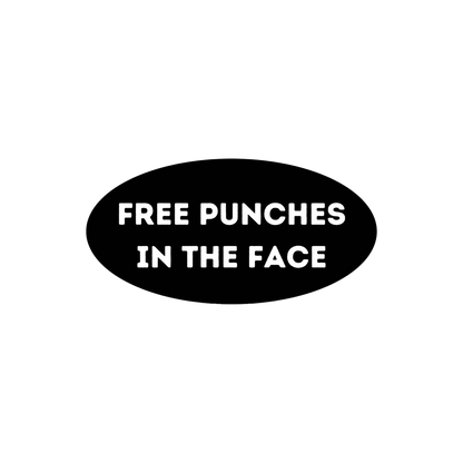 Free Punches in the Face Sticker