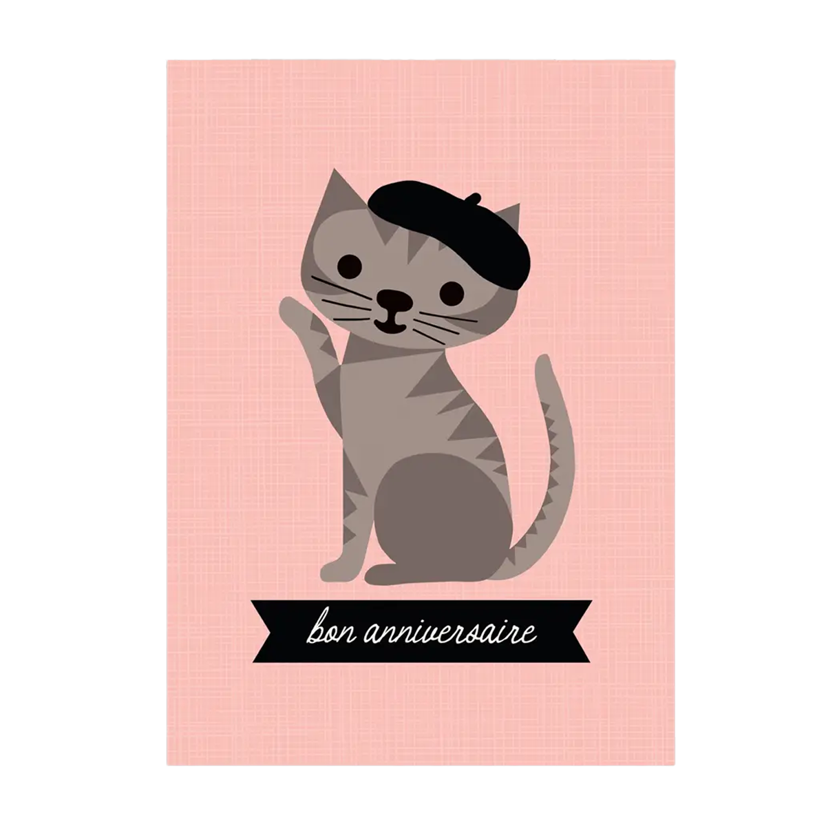 French Kitty Birthday Card