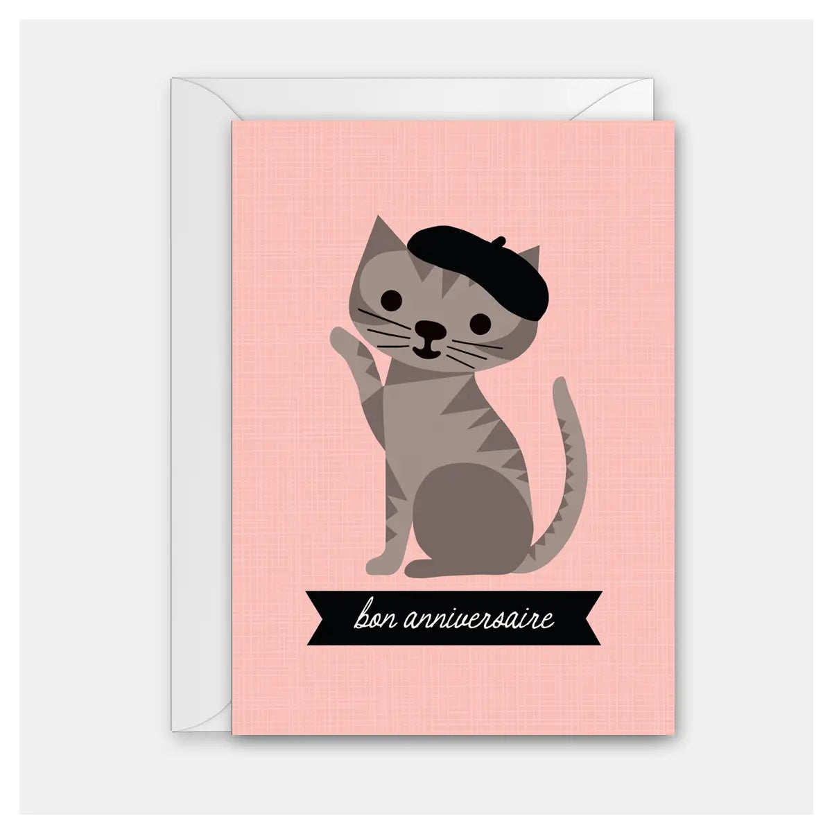 French Kitty Birthday Card