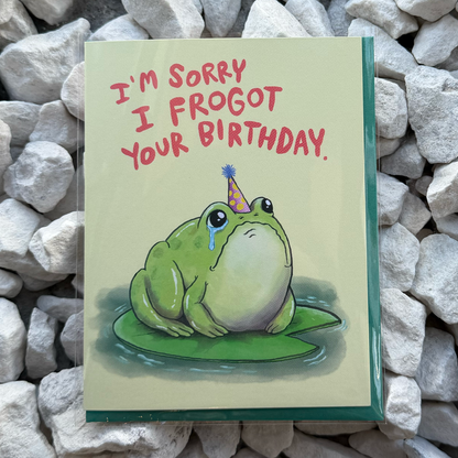 Frogot Your Birthday Card