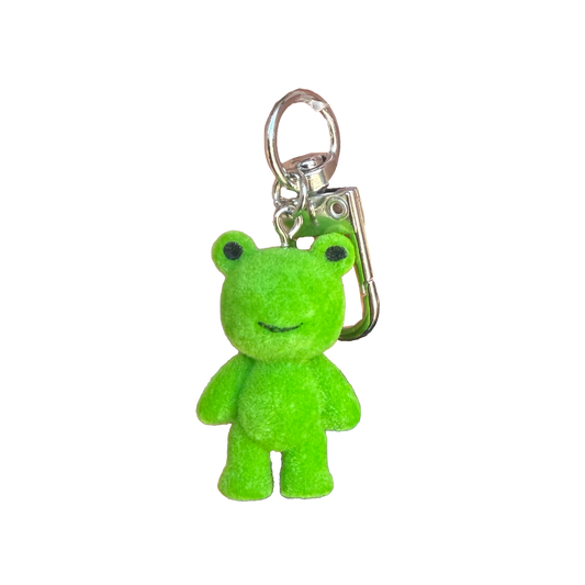 Flocked Frog Keychain