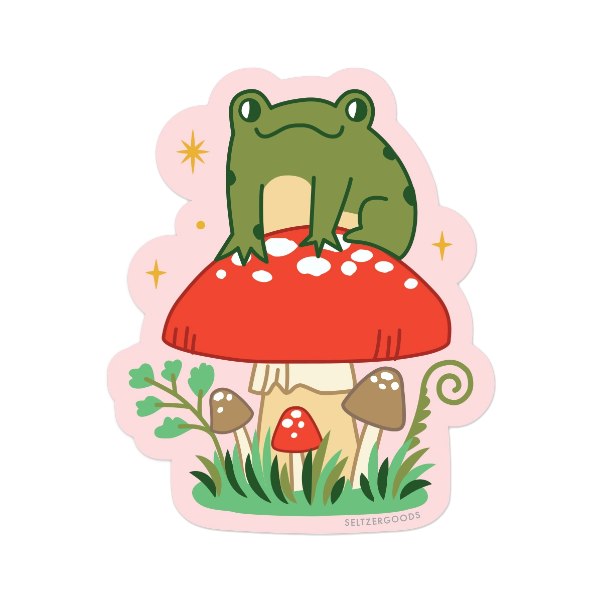 Frog Mushroom Sticker