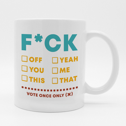 Fuck Chart 11oz Coffee Mug