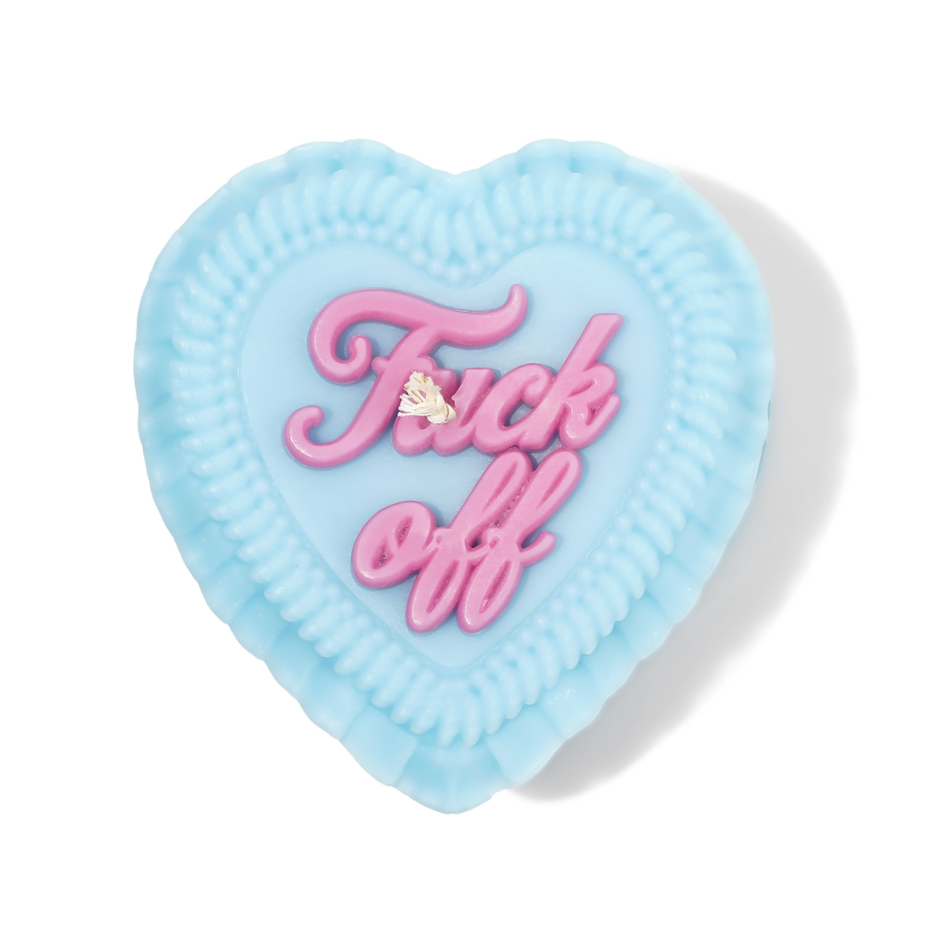 Fuck Off Heart Cake Candle