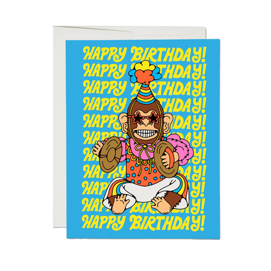 Funky Monkey Birthday Card