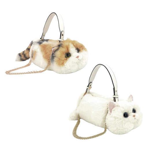 Furry Cat Handheld Purse