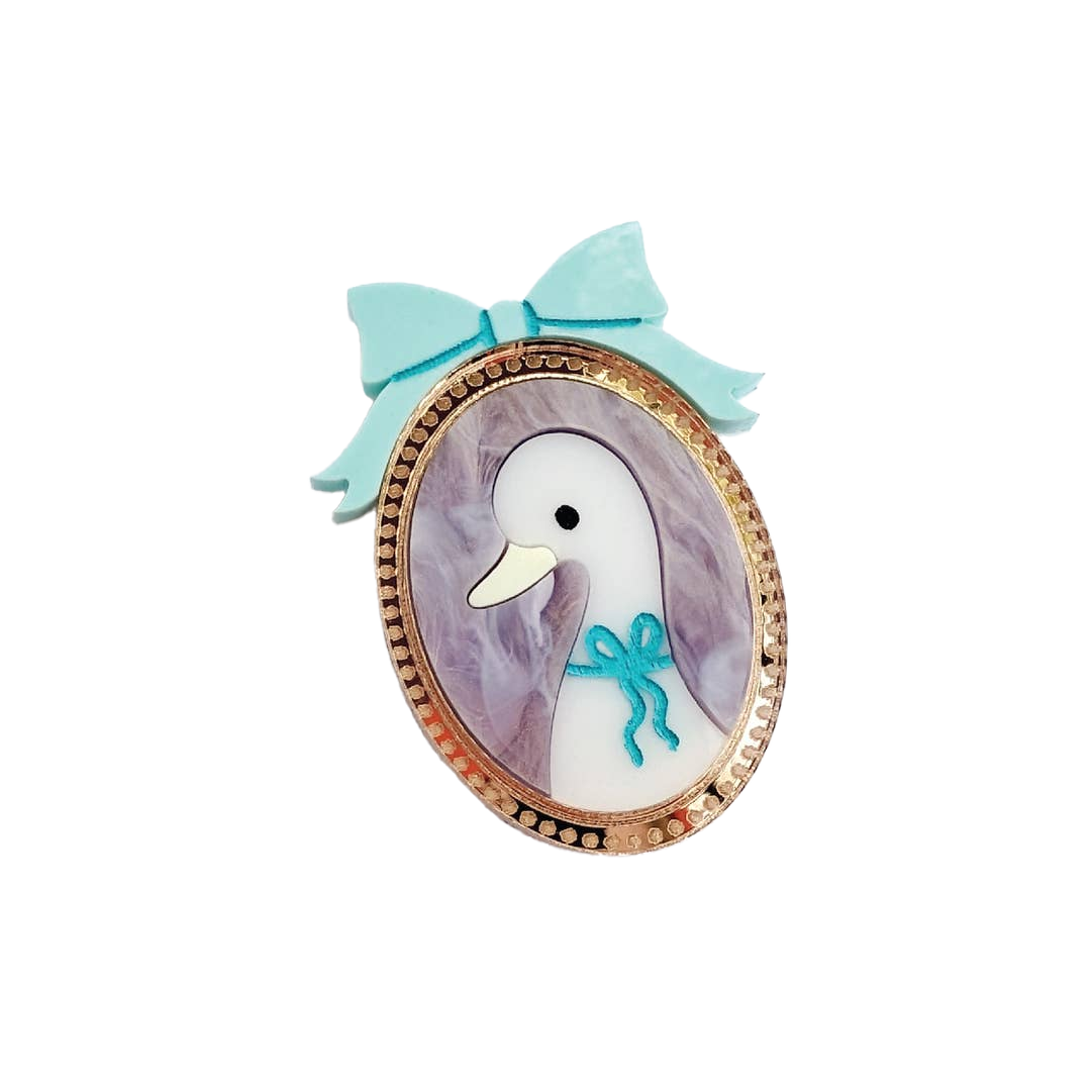 Garden Party Goose Pin Brooch