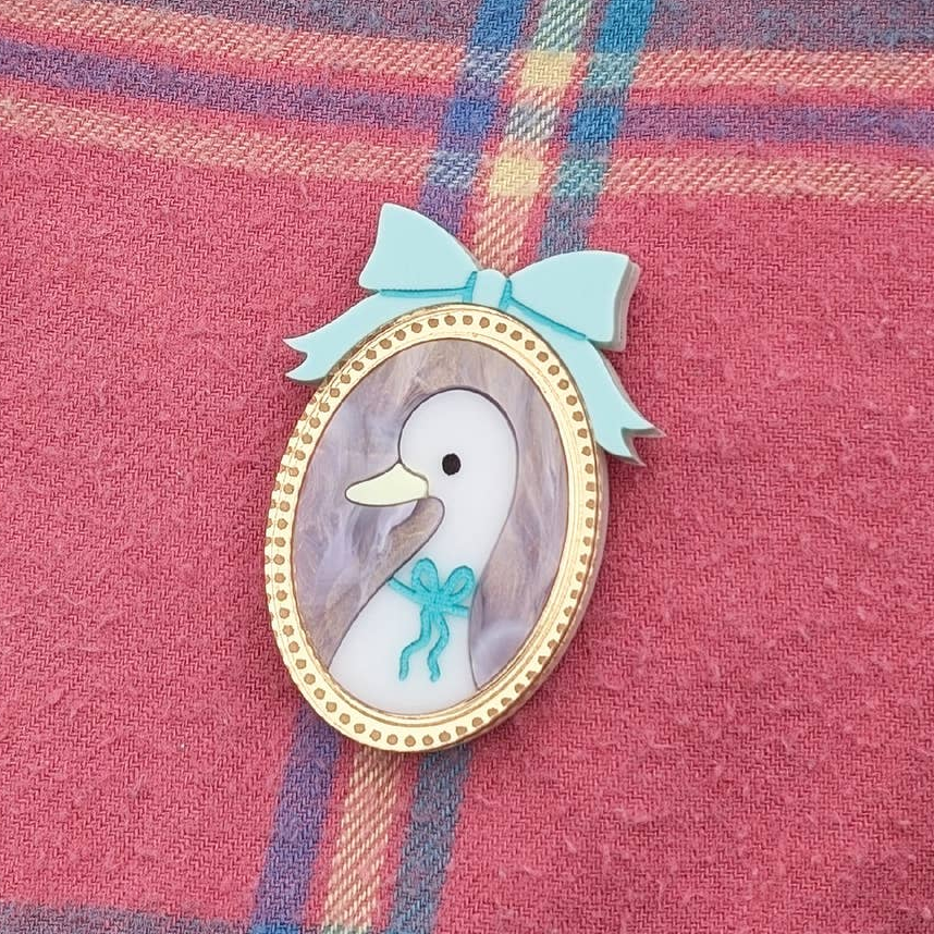 Garden Party Goose Pin Brooch