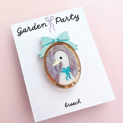 Garden Party Goose Pin Brooch