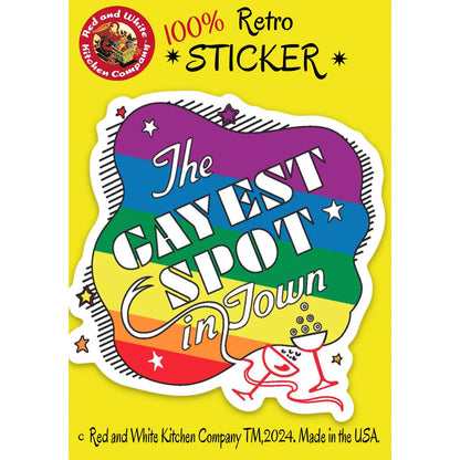 Gayest Spot Rainbow Pride Sticker