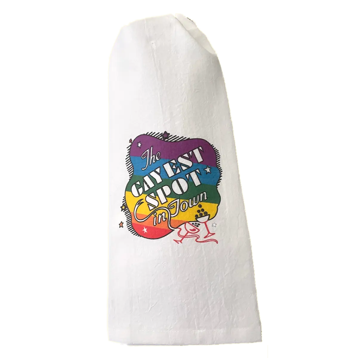 Gayest Spot Rainbow Pride Kitchen Towel