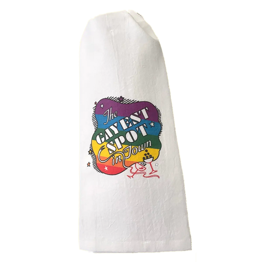 Gayest Spot Rainbow Pride Kitchen Towel