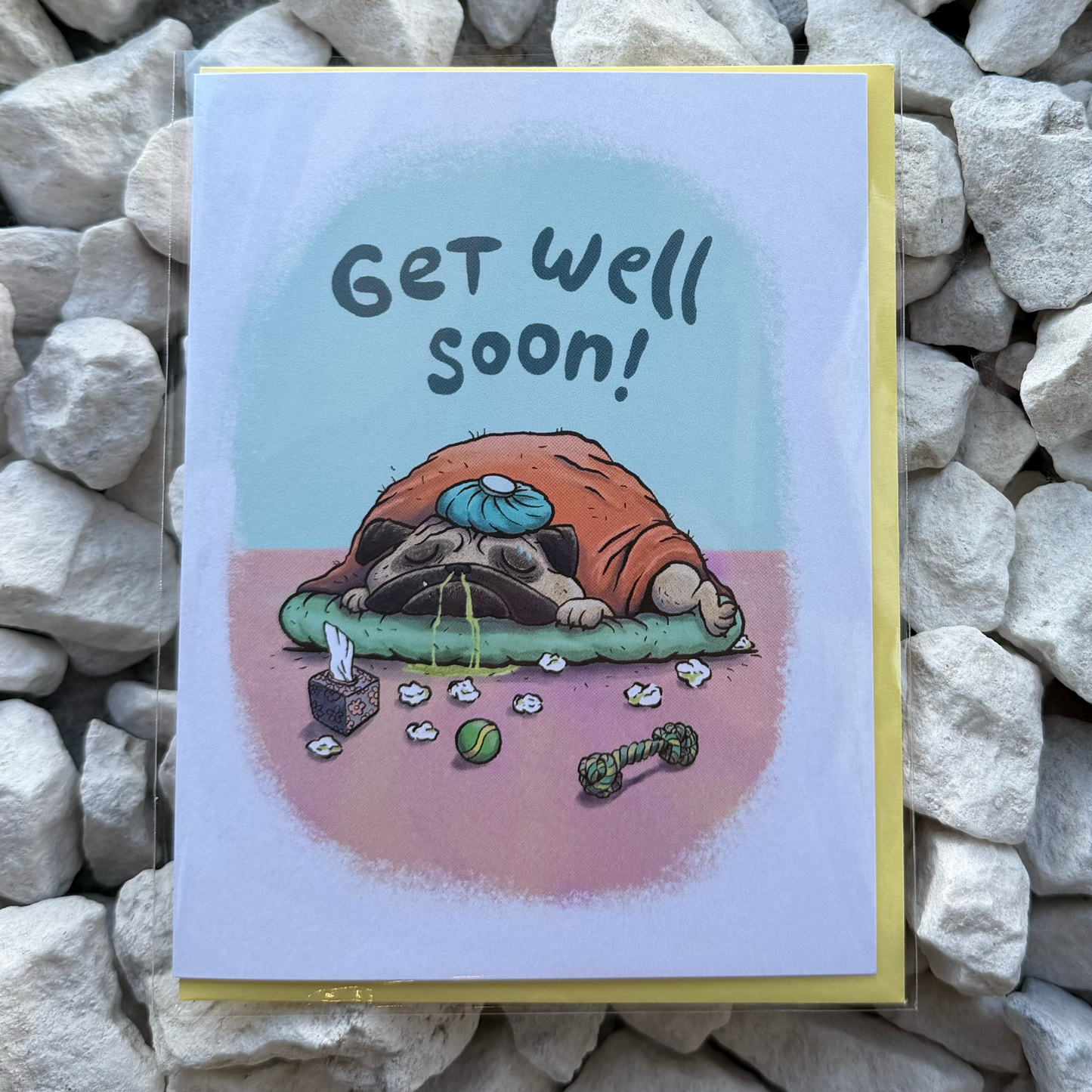 Pug Get Well Soon Card
