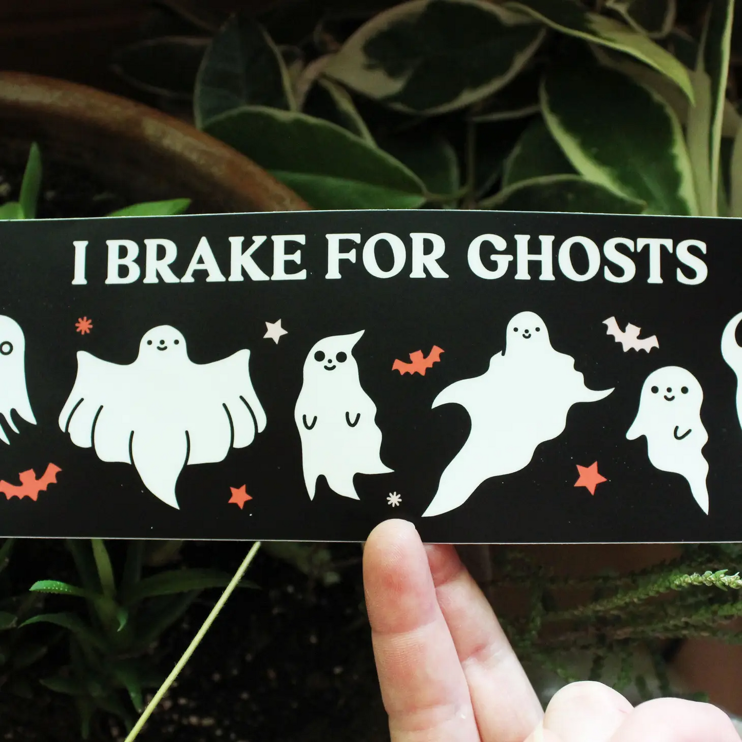 I Brake for Ghosts Bumper Sticker