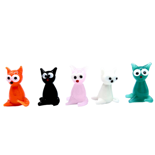 Mini Glass Cat Figurine