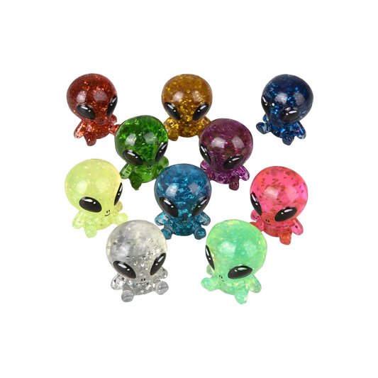 Mini Glitter Alien Figurine