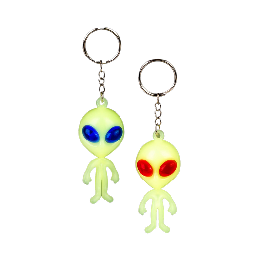Glow In The Day Alien Keychain