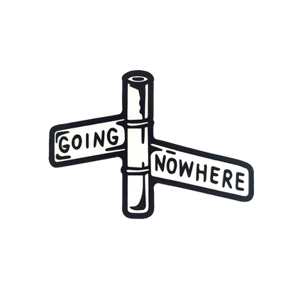 Going Nowhere Vinyl Sticker