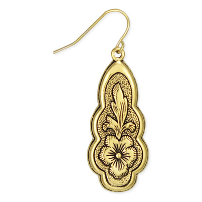 Vintage Floral Flourish Dangle Earrings