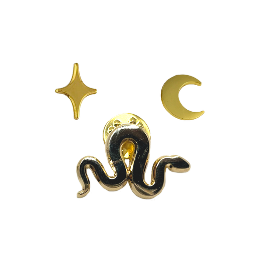 Moonlit Snake Pin Set