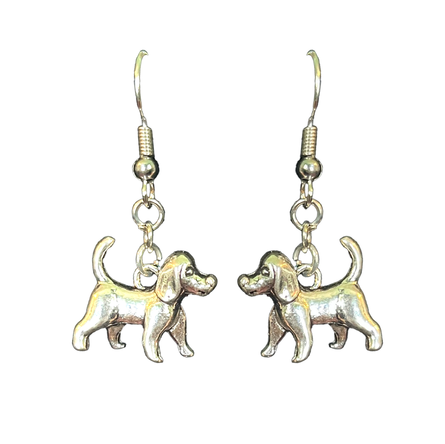 Playful Dog Dangle Earrings