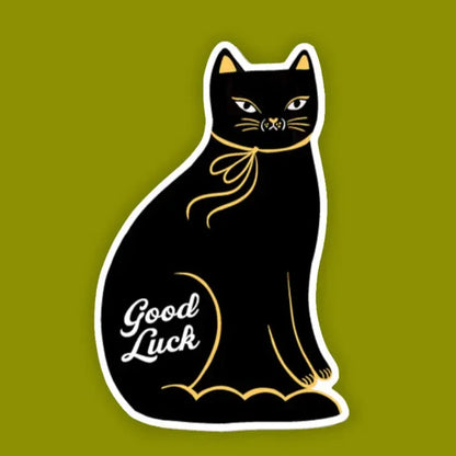 Good Luck Black Cat Sticker