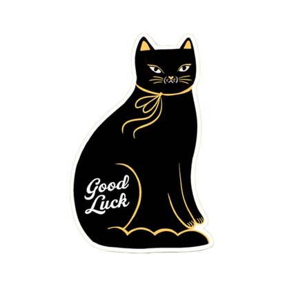 Good Luck Black Cat Sticker