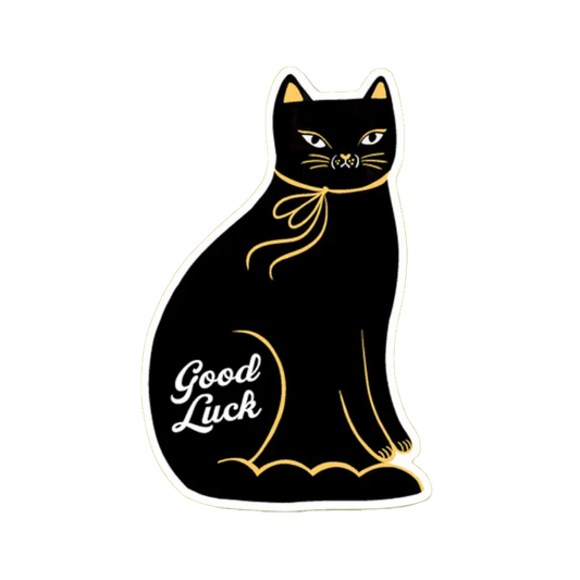 Good Luck Black Cat Sticker