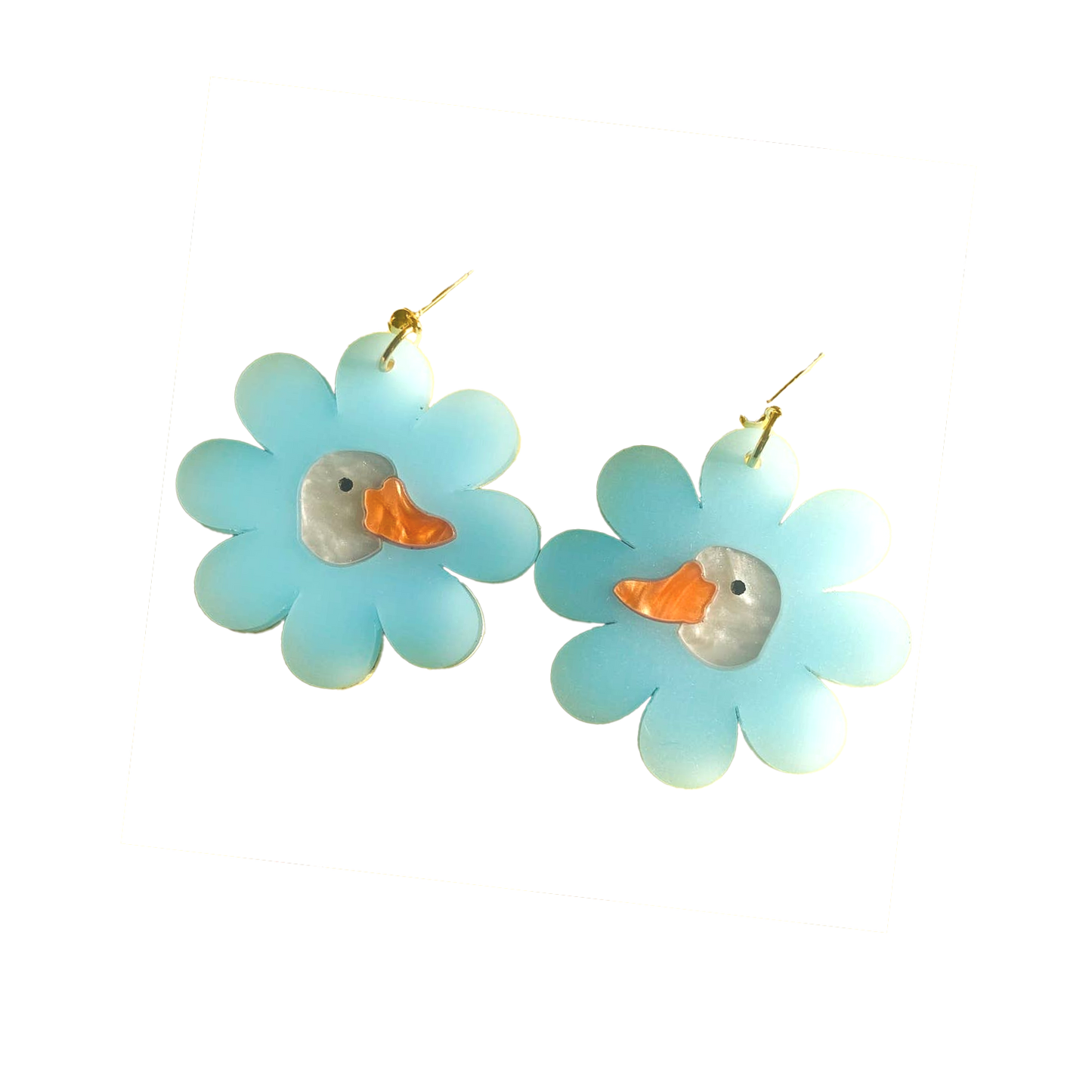 Goose Flowers Dangle Earrings