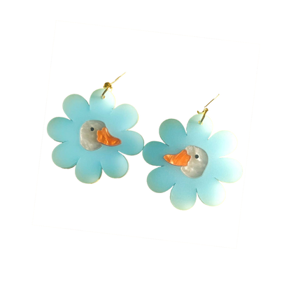 Goose Flowers Dangle Earrings