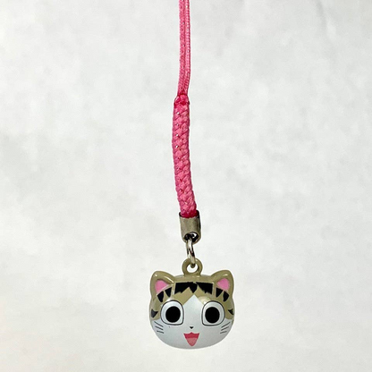 Gray Cat Bell Keychain