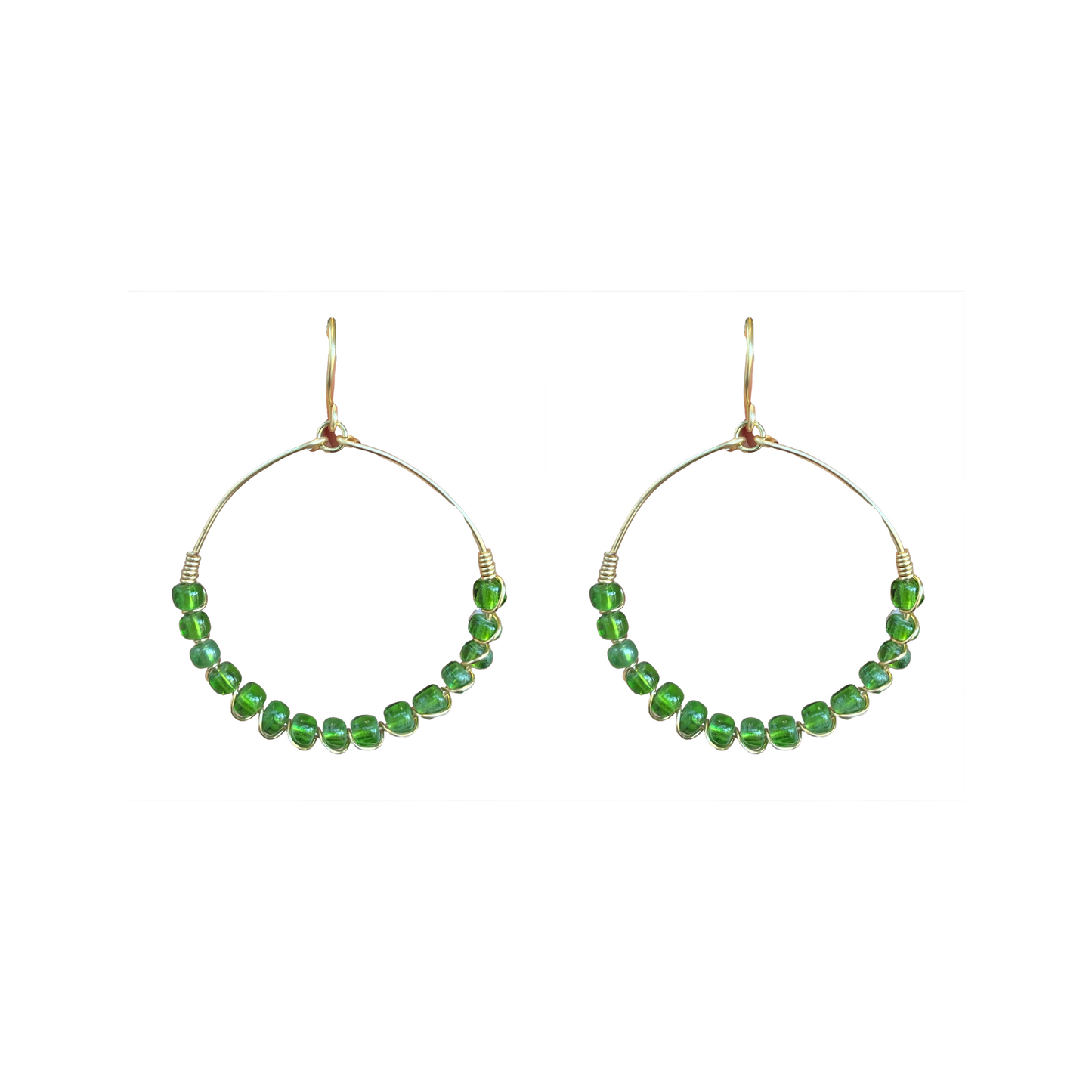 POB Beaded Circle Dangle Earrings