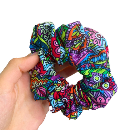 Groovy Florals Handmade Scrunchy