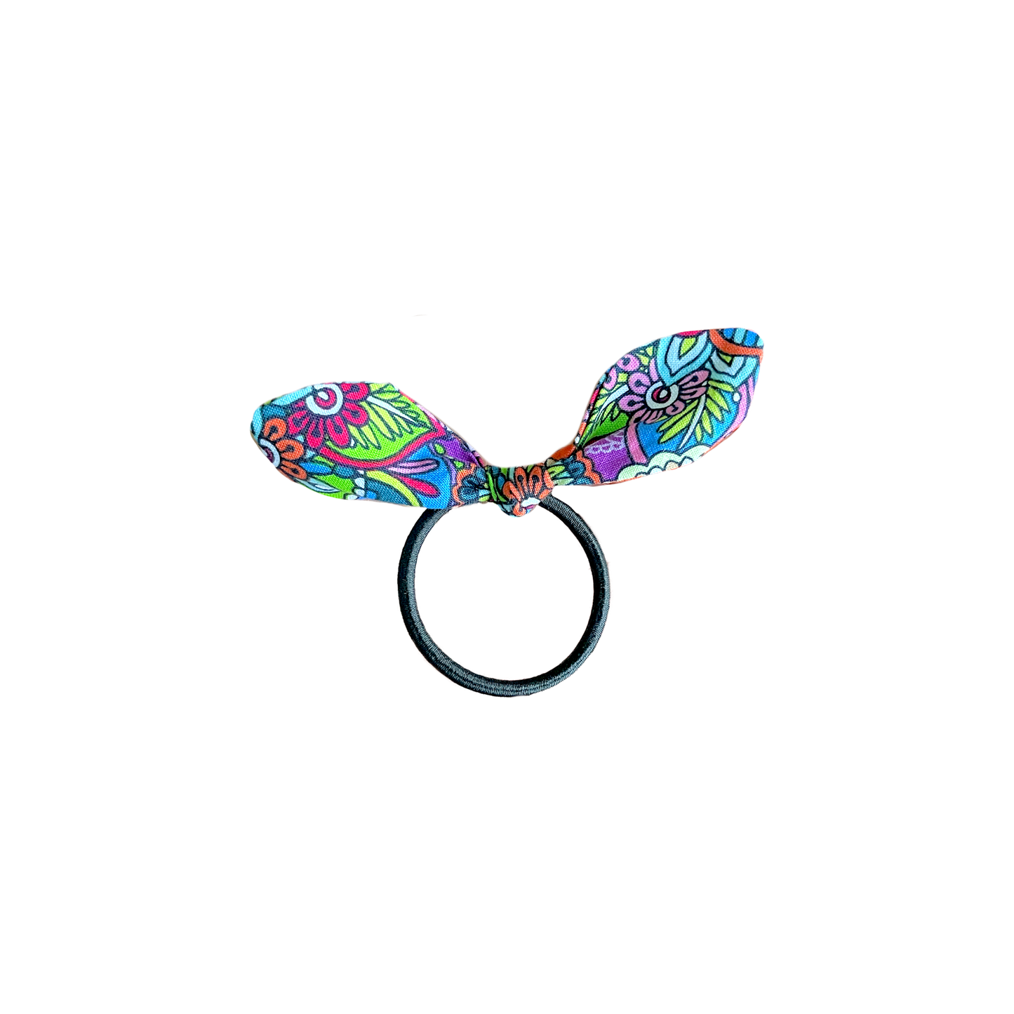 Groovy Florals Handmade Bow Hair Tie