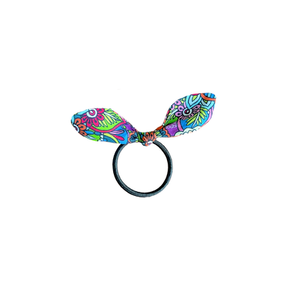 Groovy Florals Handmade Bow Hair Tie