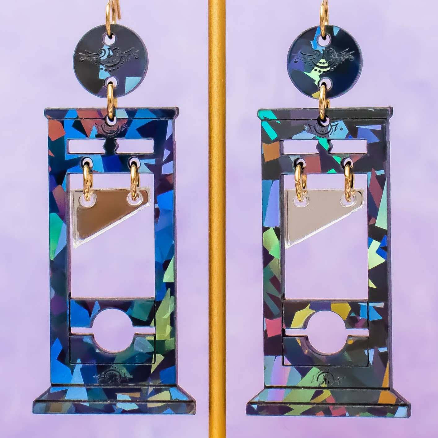 Guillotine Acrylic Dangle Earrings